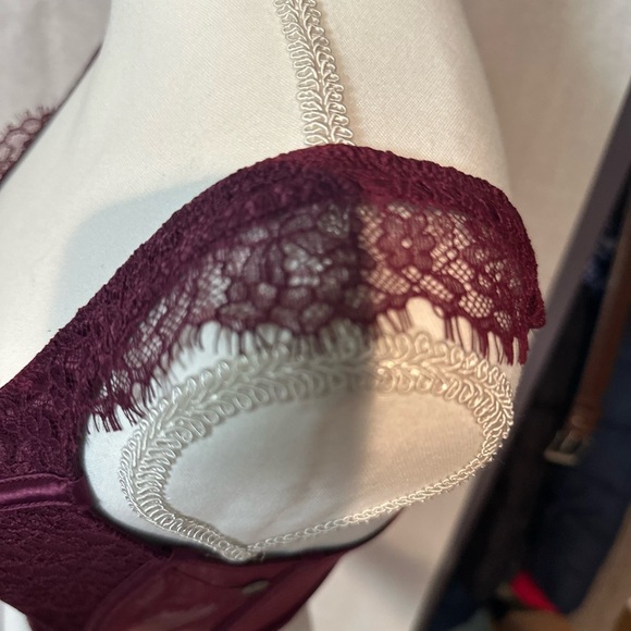 Victoria's Secret Burgundy Lace Bustier - Picture 10 of 12